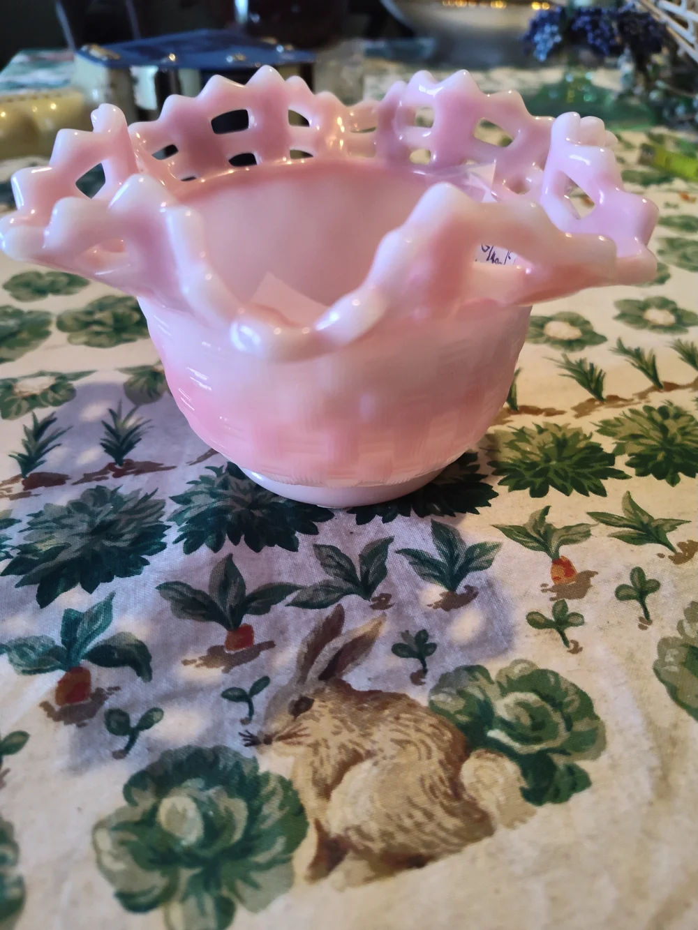 Fenton Pink Rosalina Ruffled Glass Bowl - Home Accents